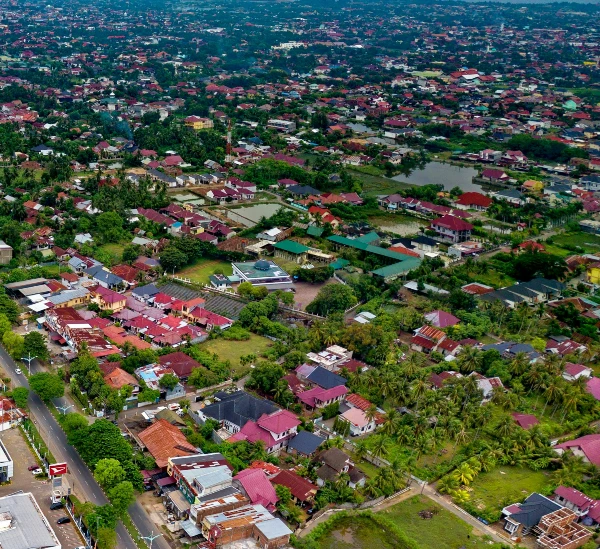 aerial view davao house including for sale